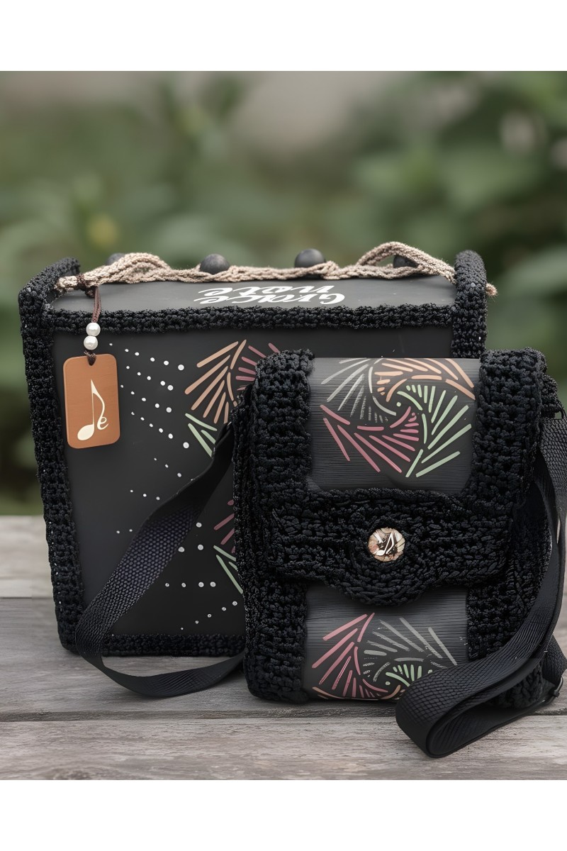 Detail of hand-painted flowing patterns inspired by ancient mythological movement