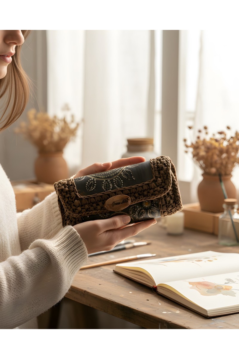 Achinoe Handmade Art Wallet handcrafted in Greece