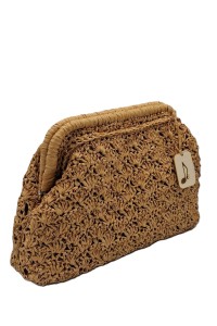 Side view of handmade clutch bag for summer outfits