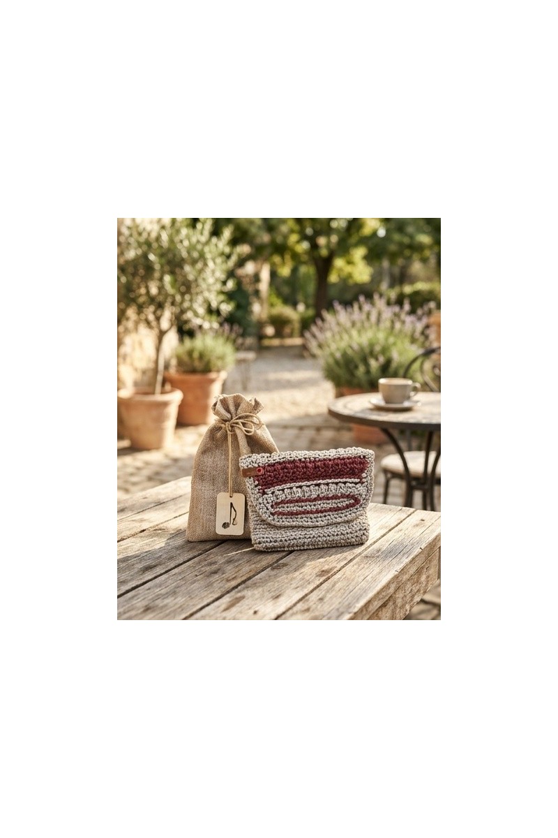 Grace Note Fliskouni handmade crochet wallet inspired by Mediterranean nature