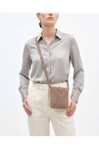 Mocha Handmade Crochet Crossbody Bag | Grace Note
