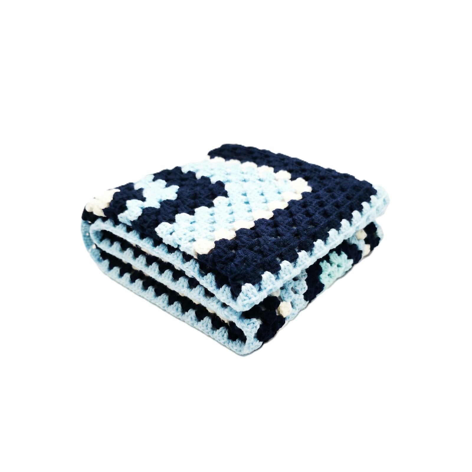 Handmade luxurious crocheted hug blanket - Blue / Gracenote