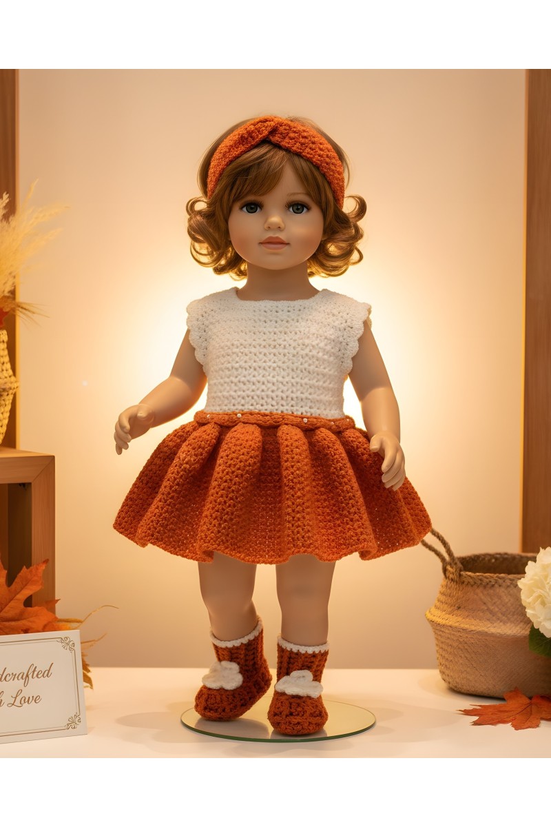 Handmade crocheted accessories - Terracotta