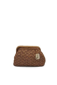 Handmade clutch bag front view with elegant summer design