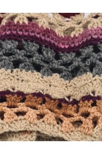 Handmade crochet lace neck warmer stitch detail