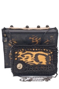 Icho Handmade Art Bag with hand-painted presentation box by Grace Note, handcrafted in Greece