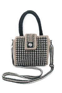 Front view of the Evryti Handmade Art Bag by Grace Note, handcrafted in Greece.