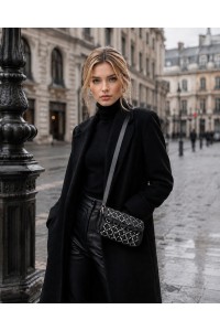 Ava Handmade Art Bag by Grace Note worn as a crossbody bag, handcrafted in Greece