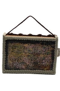 Hand-painted wooden presentation box for the Grace Note Thoosa Handmade Art Bag.