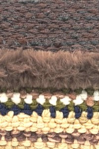 Close-up detail of the Thoosa handmade art bag