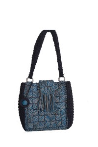 Azzura Handmade Crochet Shoulder Bag  handcrafted crochet texture by Grace Note.