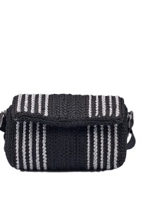 Front view of the Asterodia Handmade Art Bag by Grace Note, hand embroidered on plastic canvas