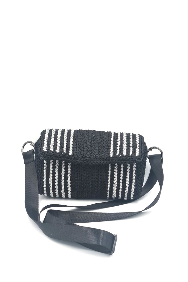 View of the Asterodia Handmade Art Bag by Grace Note featuring handcrafted embroidery on plastic canvas.