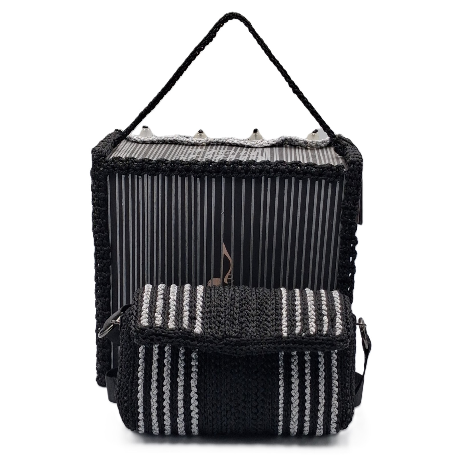 Asterodia Handmade Art Bag by Grace Note displayed with its hand-painted wooden presentation box.