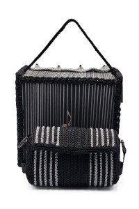 Asterodia Handmade Art Bag by Grace Note displayed with its hand-painted wooden presentation box.