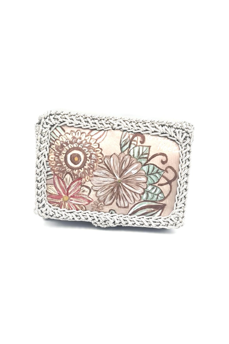 Hand painted Handmade Art Wallet Iaira handcrafted in Greece