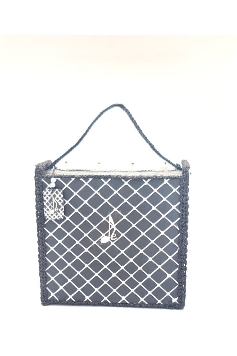 Hand-painted wooden box packaging of Ava handmade embroidered bag