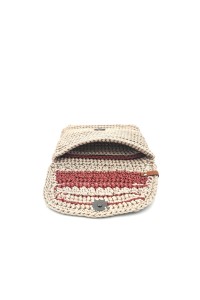 Open Fliskouni handmade crochet wallet handcrafted in Greece