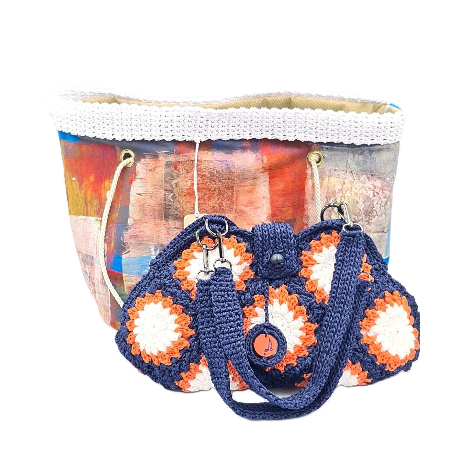 Chrysanthemum Handmade Crochet Granny Square Bag | Grace Note