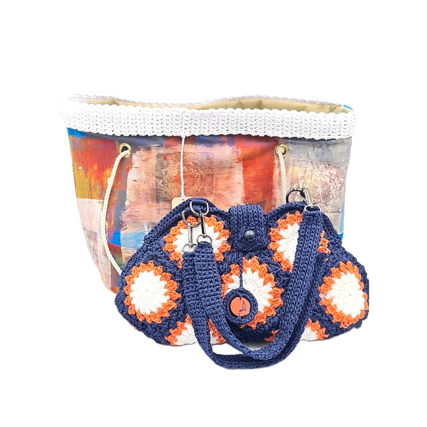 Chrysanthemum Handmade Crochet Granny Square Bag | Grace Note