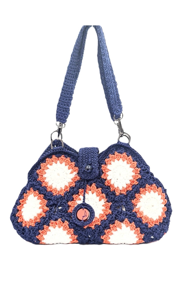 Chrysanthemum Handmade Crochet Granny Square Bag | Grace Note
