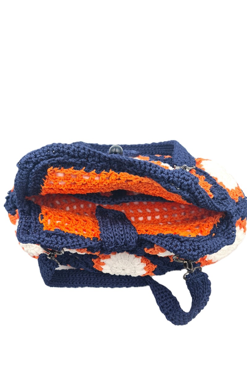 Chrysanthemum Handmade Crochet Granny Square Bag | Grace Note