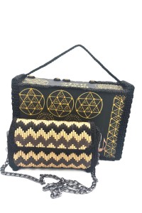 Handmade bag with wooden gift packaging