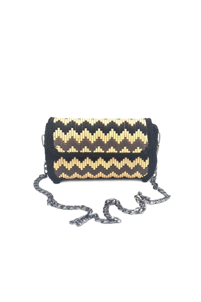 Bidens handmade embroidered bag front view