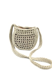 Back view of the Cistus handmade crochet crossbody bag.