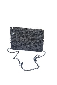 Handmade straw bag - black