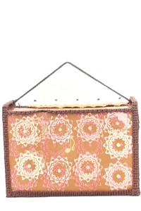 Hand-painted artisan wooden box packaging of Volina handmade art bag
