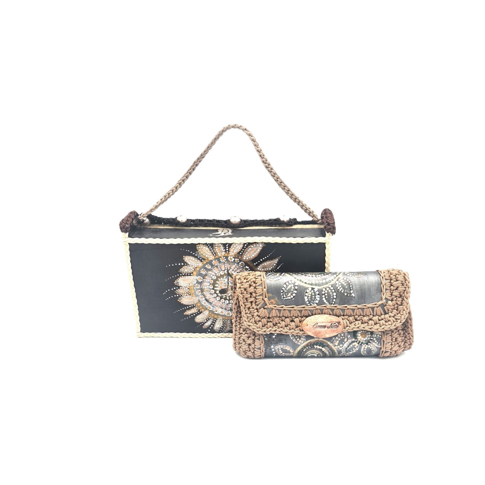 Achinoe Handmade Art Wallet by Grace Note with handcrafted artistic gift box