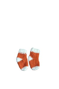 Χειροποίητο πλεκτό βρεφικό σετ σε κεραμιδί απόχρωση | Gracenote