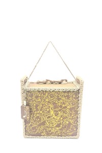 Hand-painted wooden box packaging of Agno handmade art bag